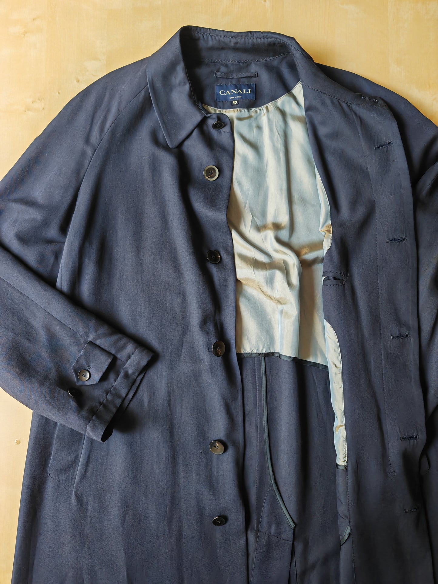 Soprabito Canali in misto seta blu - tg. 50