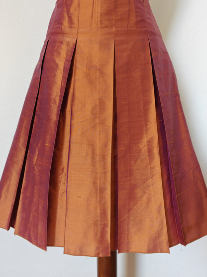 Max & Co., 100% silk pleated skirt