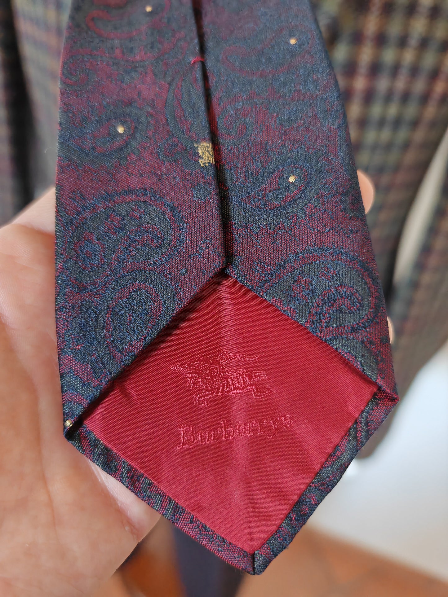 Cravatta Burberrys paisley in seta jacquard