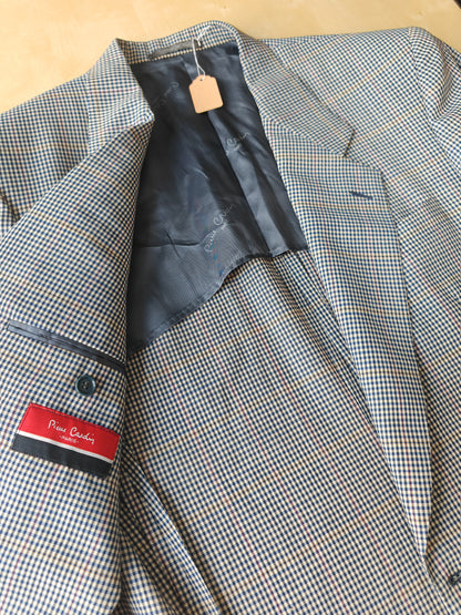 Giacca Pierre Cardin anni '80 chek in tela frescolana - tg. 50/52