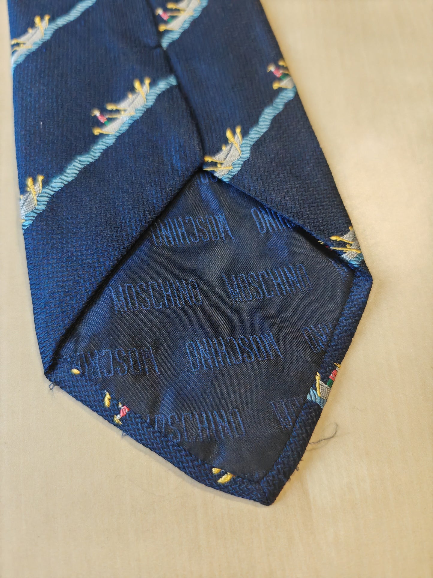 Cravatta Moschino blu con gondole