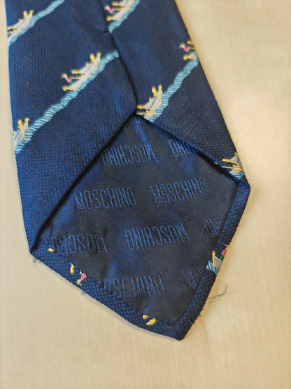 Cravatta Moschino blu con gondole
