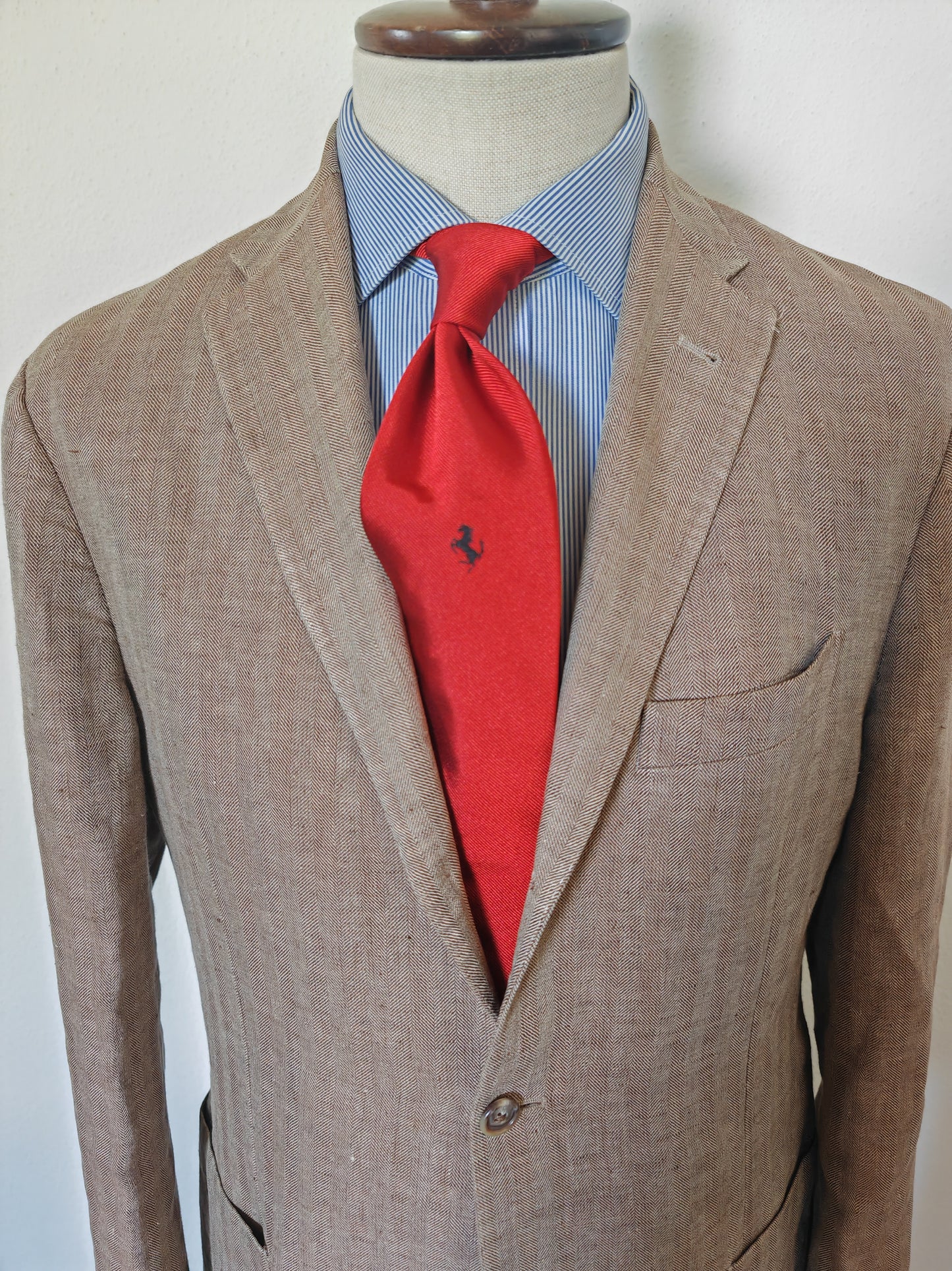 Giacca Corneliani 100% lino herringbone - tg. 50
