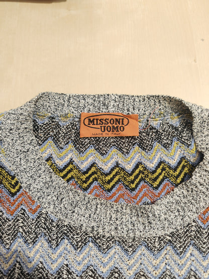 Maglia Missoni zigzag vintage in cotone - tg. 50