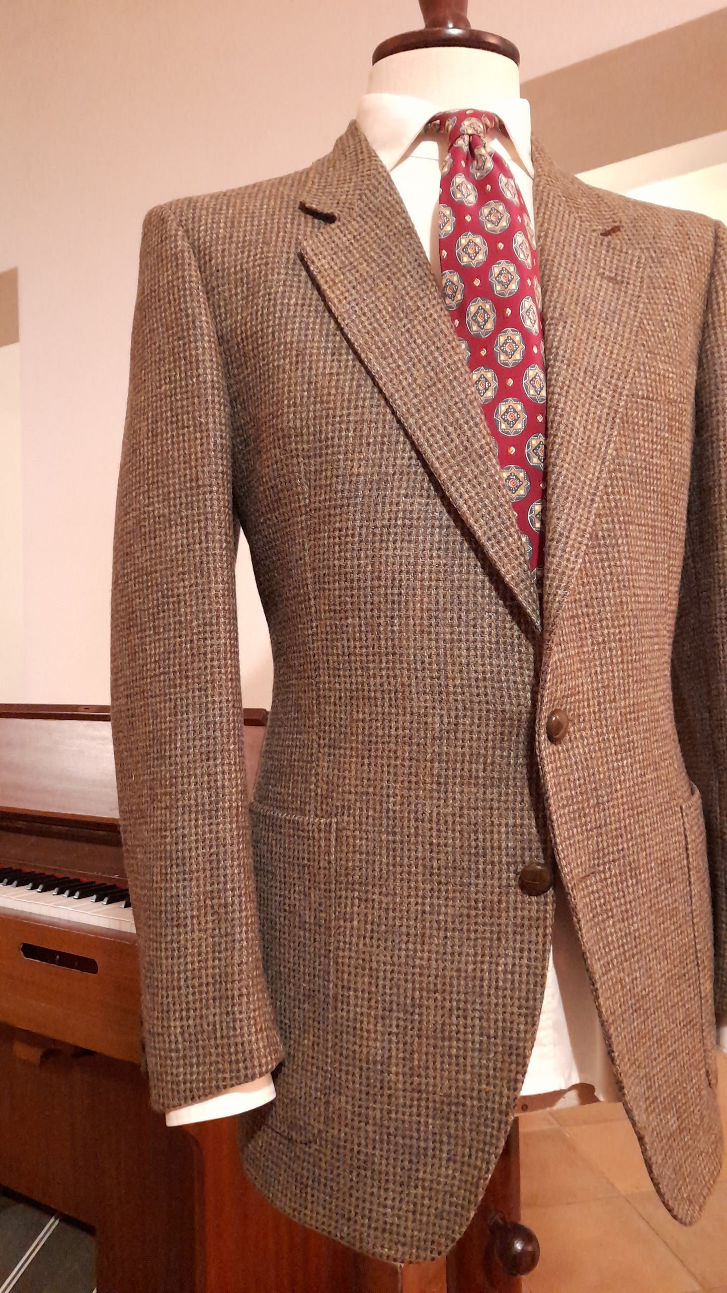 Giacca due bottoni in tweed inglese