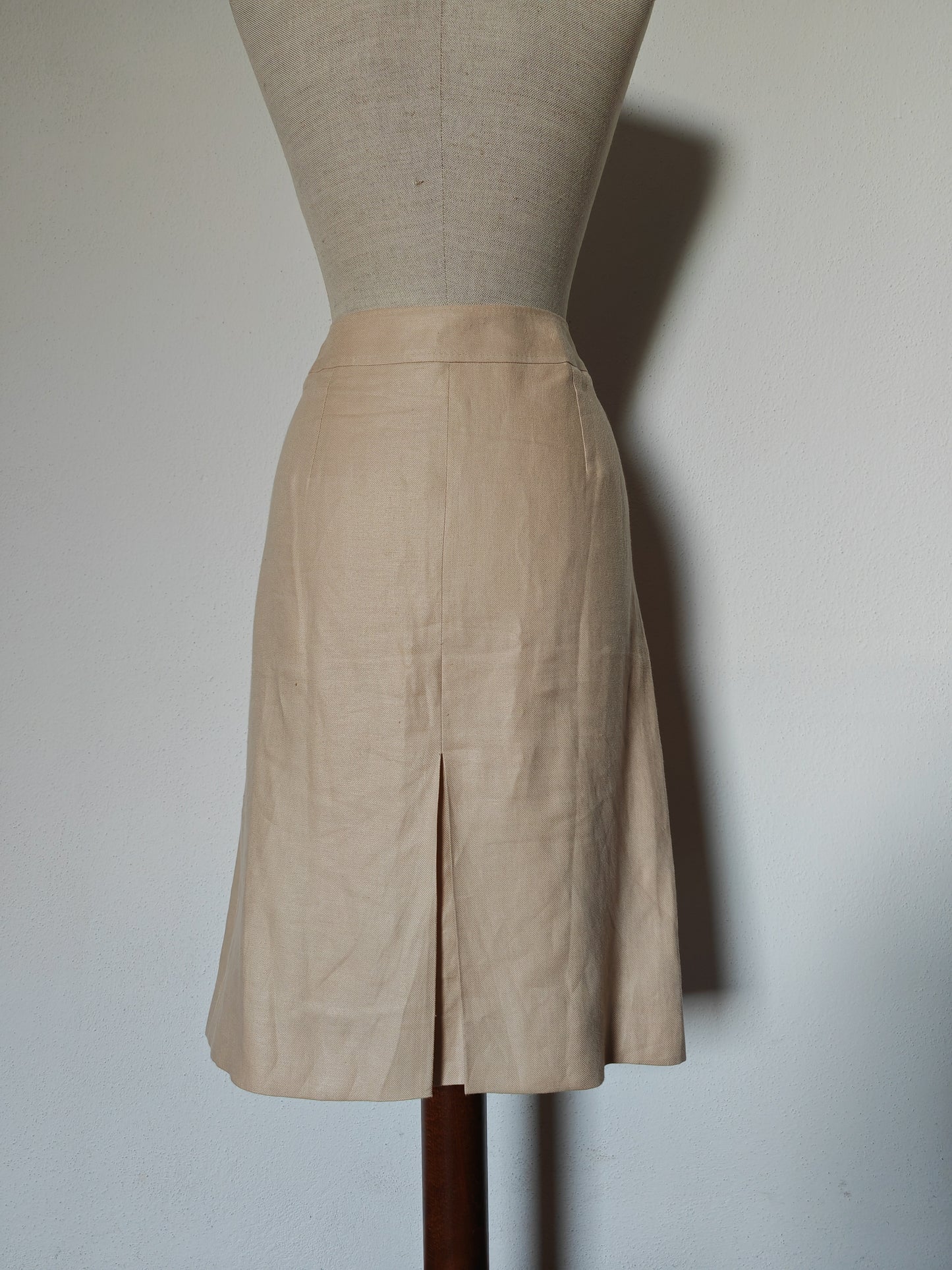 Max Mara linen unlined skirt - size 42 ITA