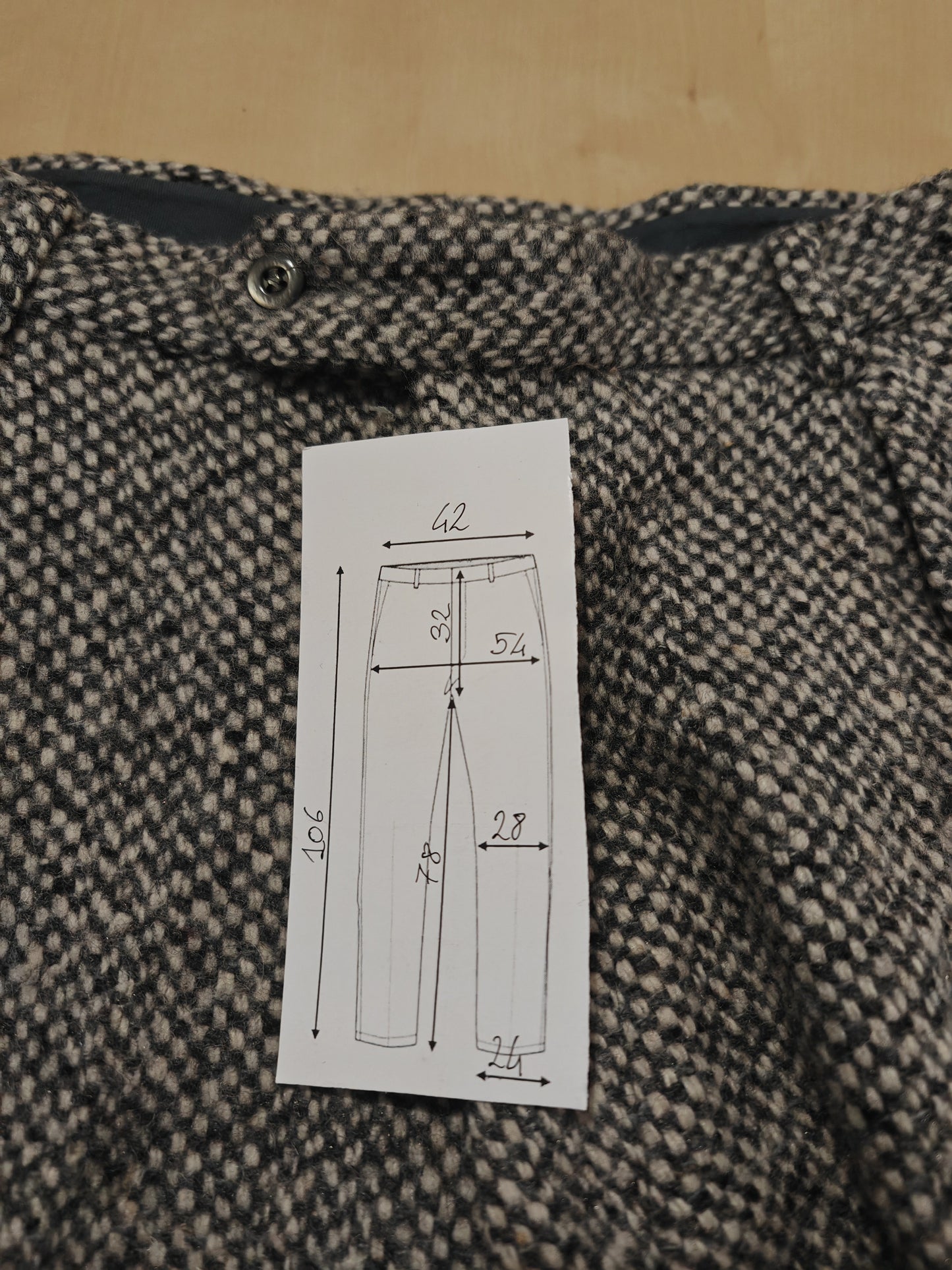 Pantaloni sartoriali in lana bouclé sale pepe - tg. 48/50