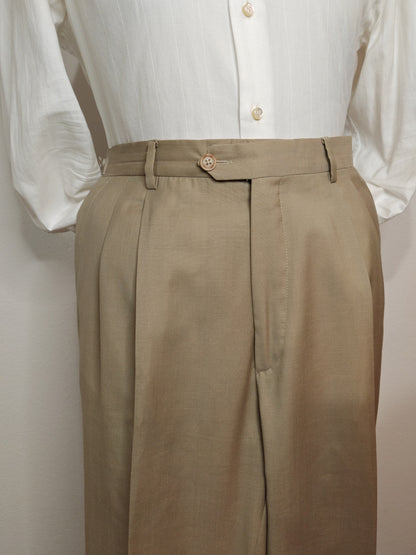 Pantalone in fresco lana beige - tg. 48