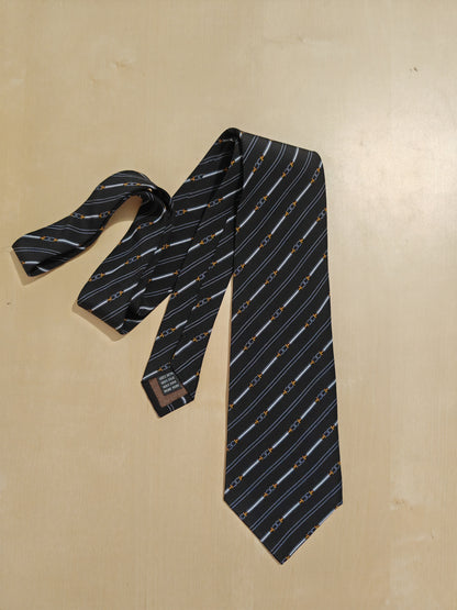 Gucci vintage tie with horsebit-like pattern