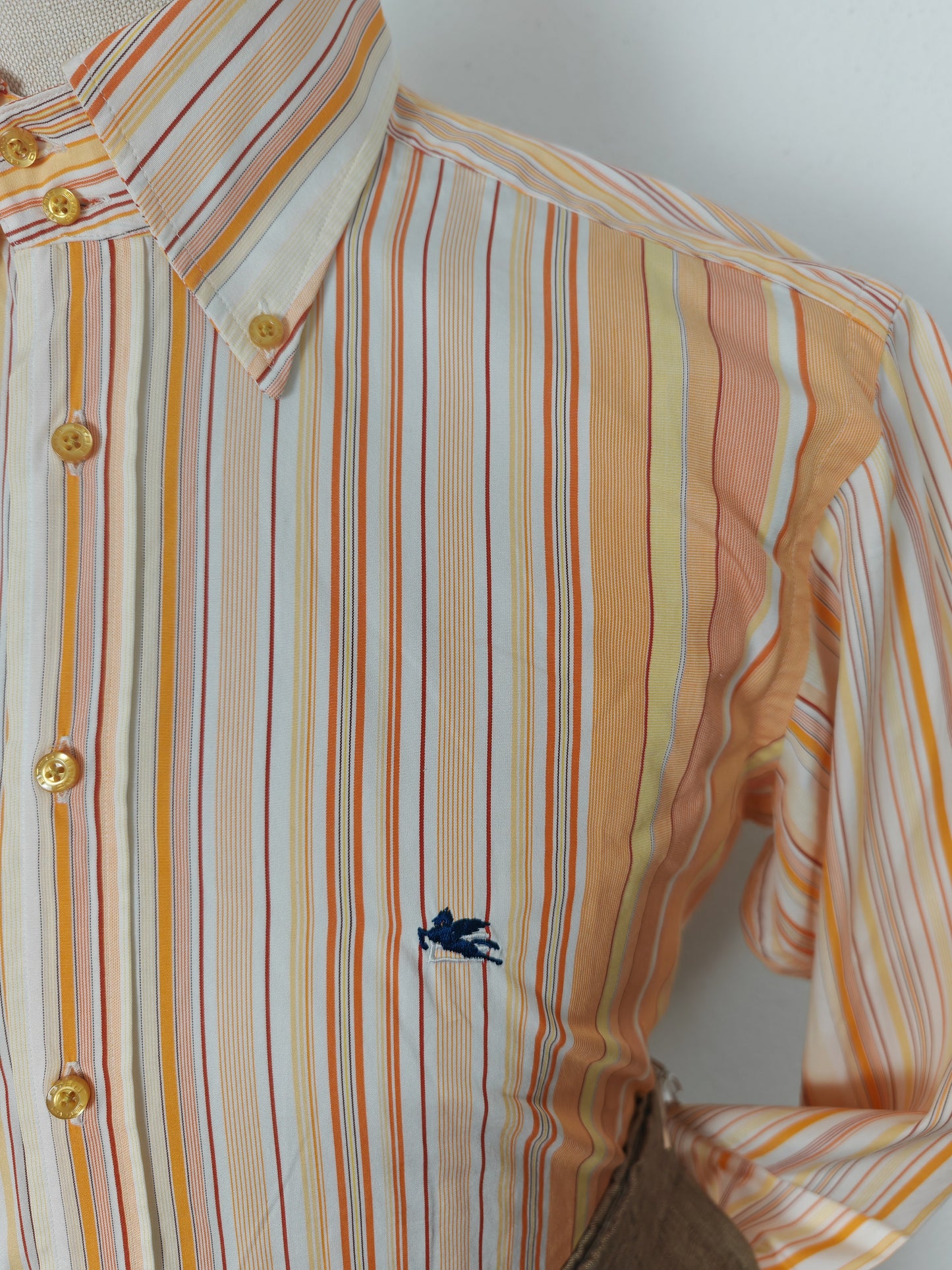 Camicia Etro righe pesca - tg. M (collo 40)