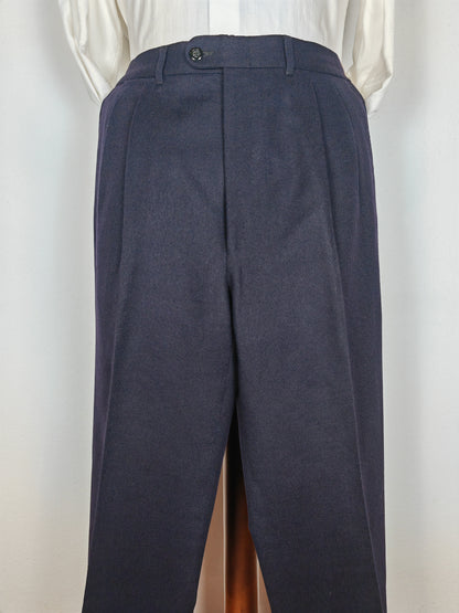 Blue flannel trousers - size 48/50