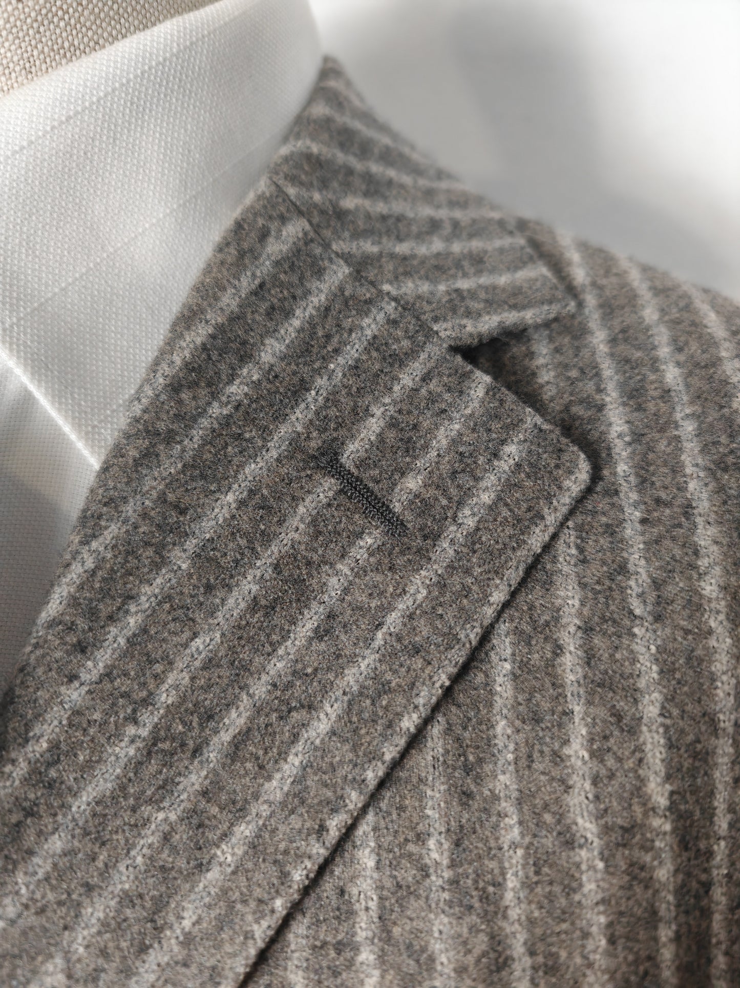 Giacca Pal Zileri in flanella grigio chiaro gessato - tg. 50