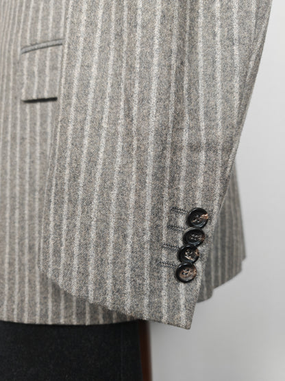 Giacca Pal Zileri in flanella grigio chiaro gessato - tg. 50