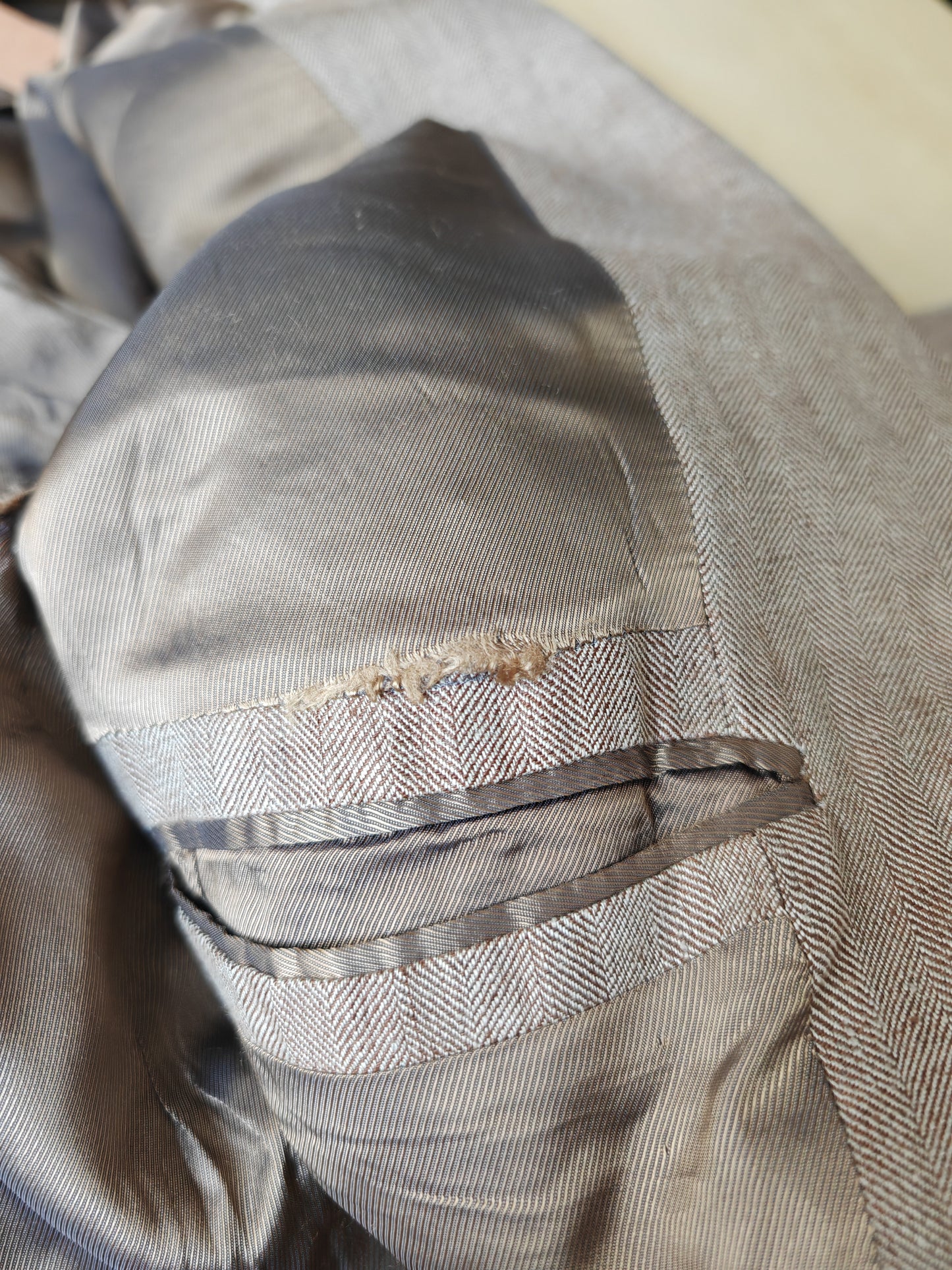 Giacca Corneliani 100% lino herringbone - tg. 50