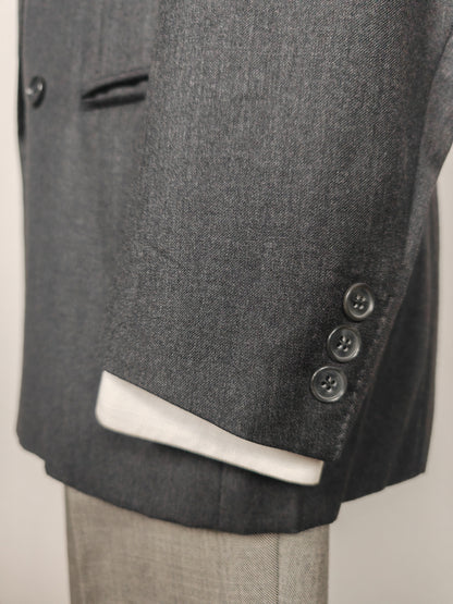 Giacca doppiopetto 2×1 in flanella grigia (full canvas) - tg. 50