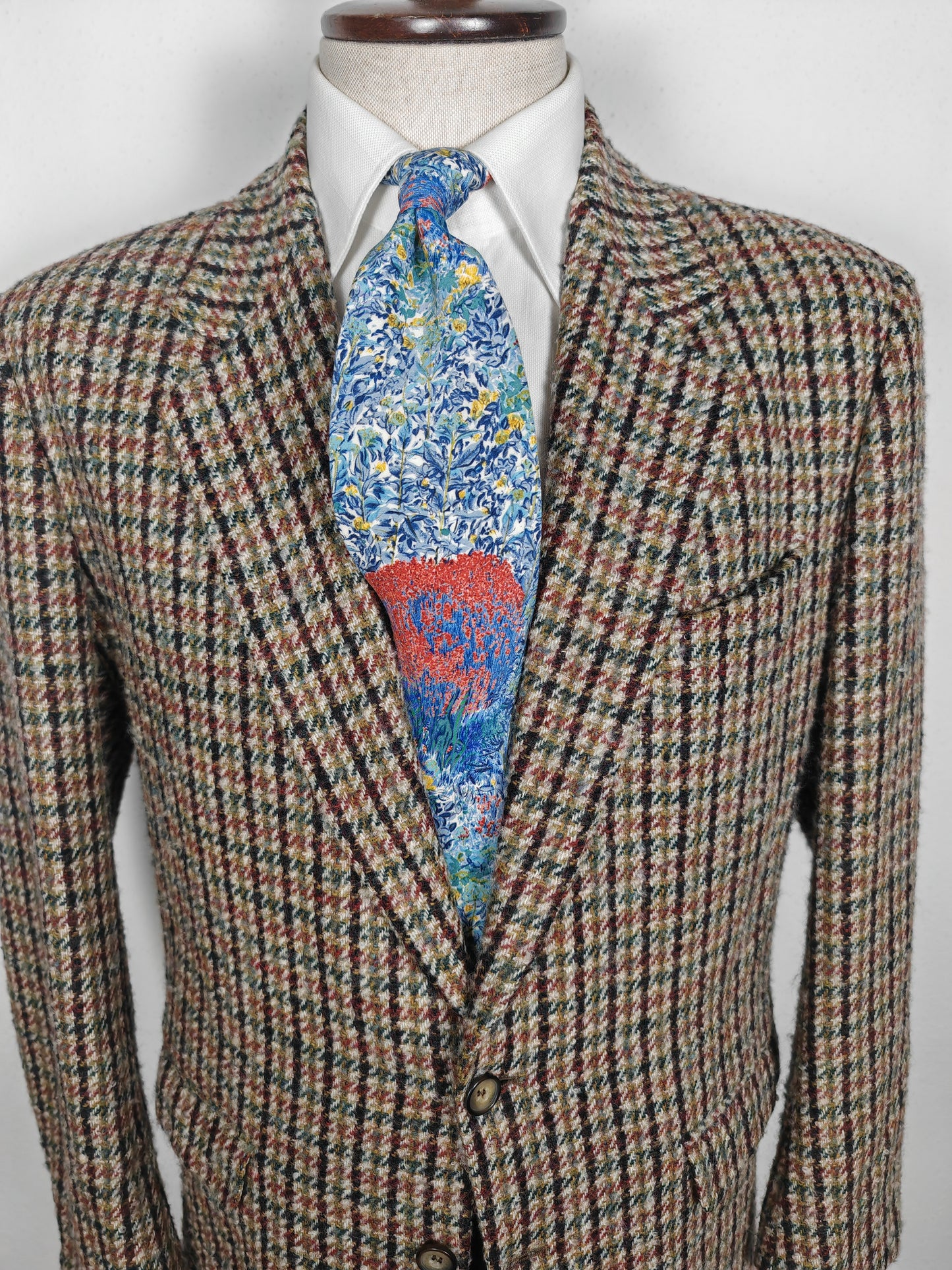 Giacca anni '80 in tweed pied-de-poule - tg. 50