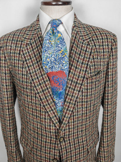 Giacca anni '80 in tweed pied-de-poule - tg. 50