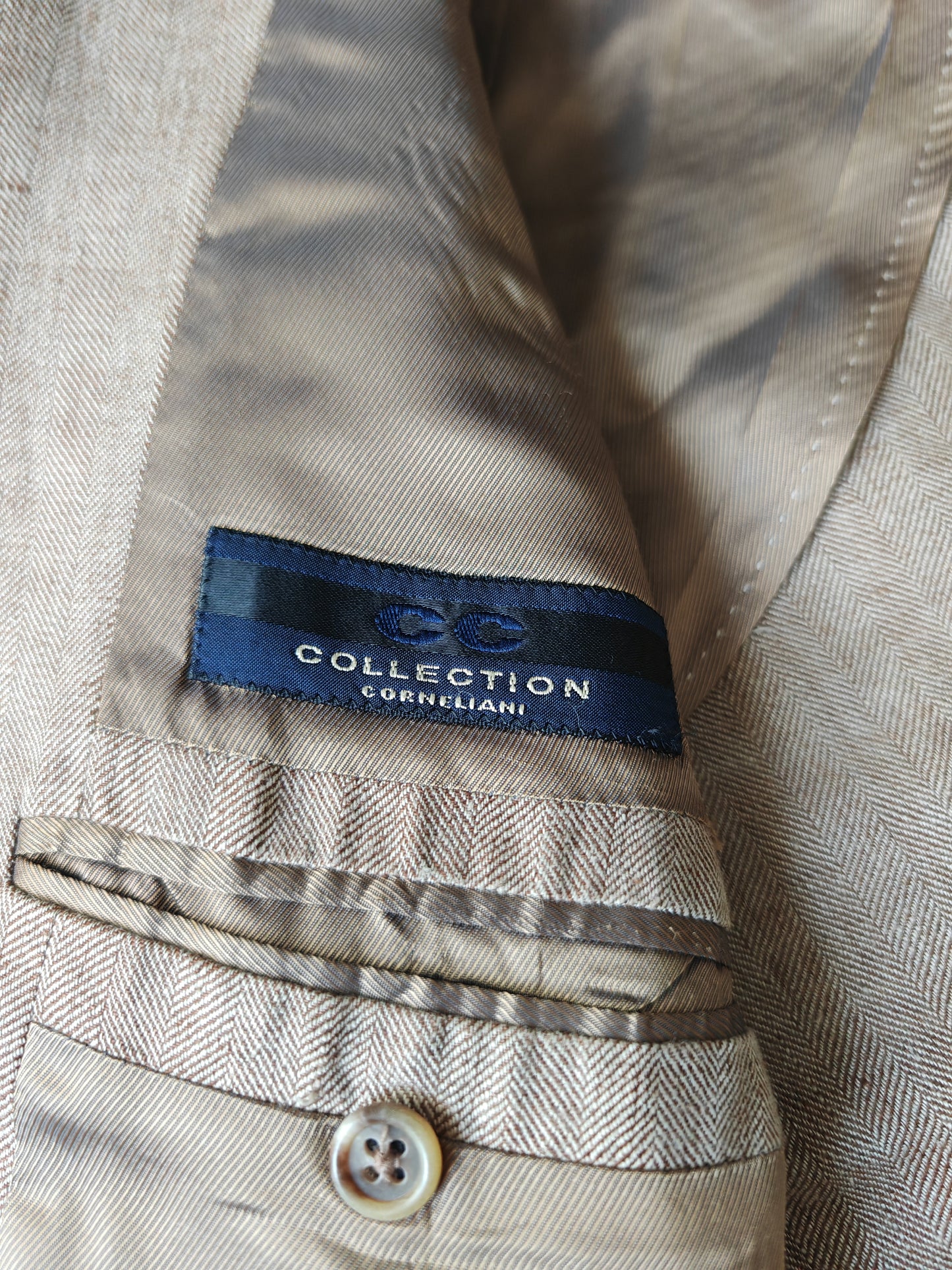 Giacca Corneliani 100% lino herringbone - tg. 50