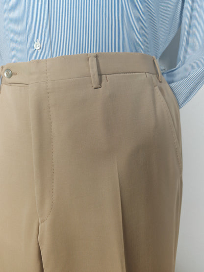 Completo anni '70 in twill di lana beige - tg. 50/52