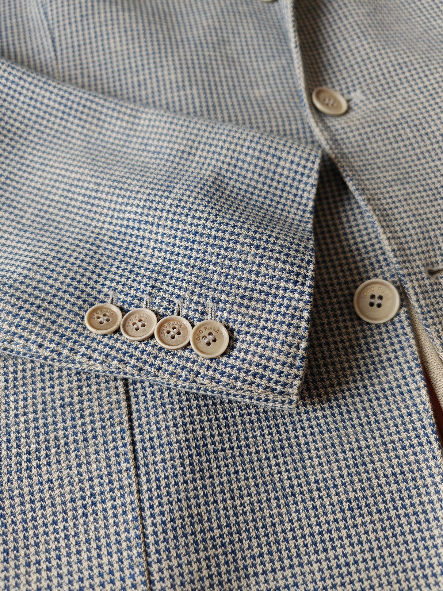 Giacca Loro Piana in jersey cotone e lino pied-de-poule - tg. 50