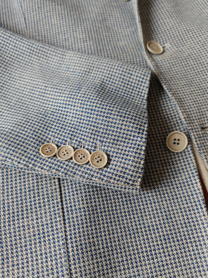 Giacca Loro Piana in jersey cotone e lino pied-de-poule - tg. 50