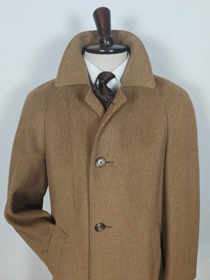 Cappotto raglan anni '70 in misto lana e cammello - tg. 46