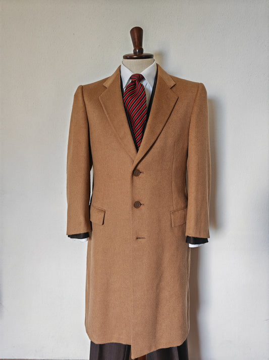 Cappotto cammello anni '70 in lana e cashmere - tg. 48/50