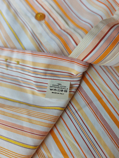 Camicia Etro righe pesca - tg. M (collo 40)