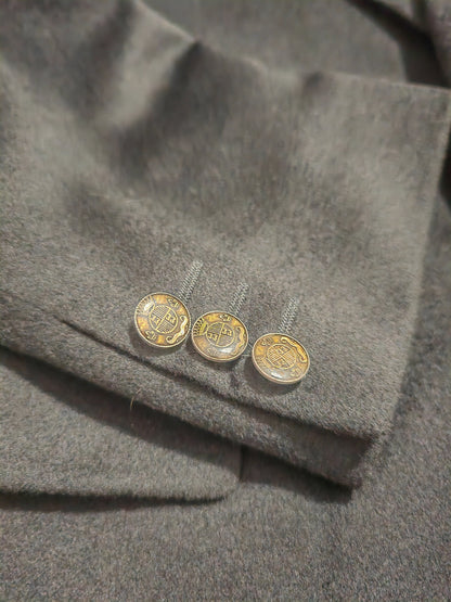 Blazer in panno lana e cashmere tessuto Loro Piana - tg. 48