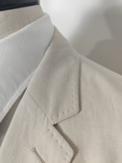 Giacca Armani Collezioni in seta e lino color avorio - tg. 52/54