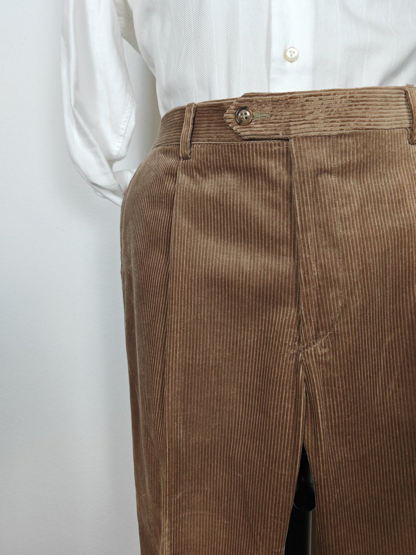 Pantalone in velluto a coste beige - tg. 50/52