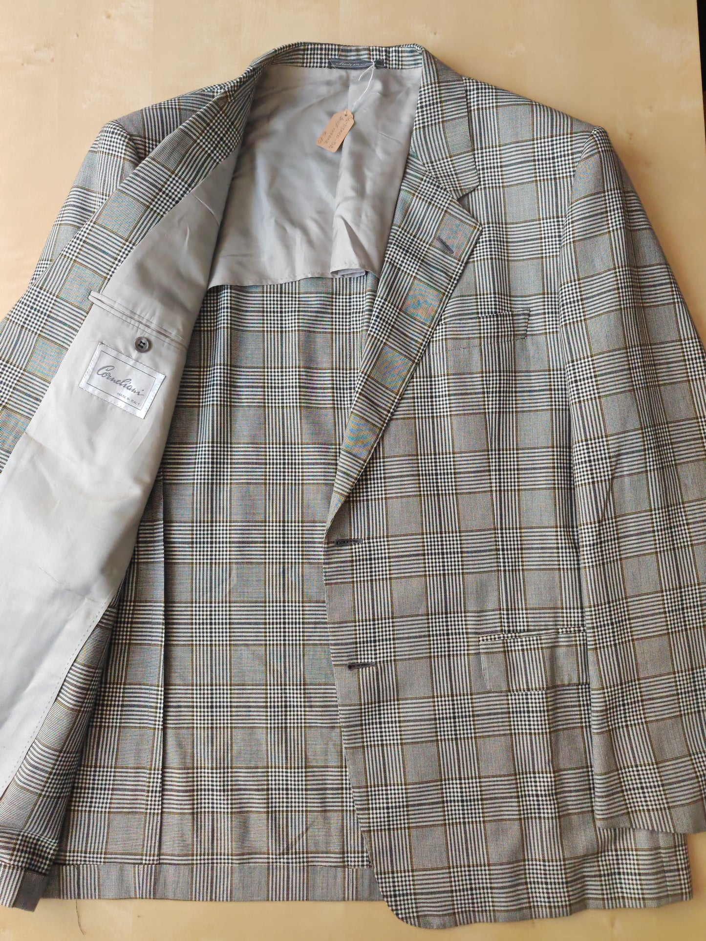 Giacca Corneliani estiva 100% cotone principe di Galles - tg. 54