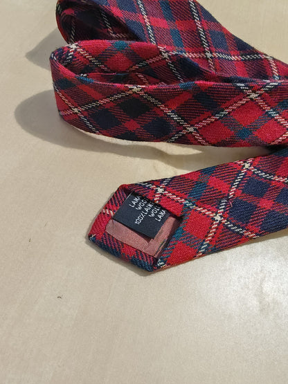 Cravatta tartan in pura lana