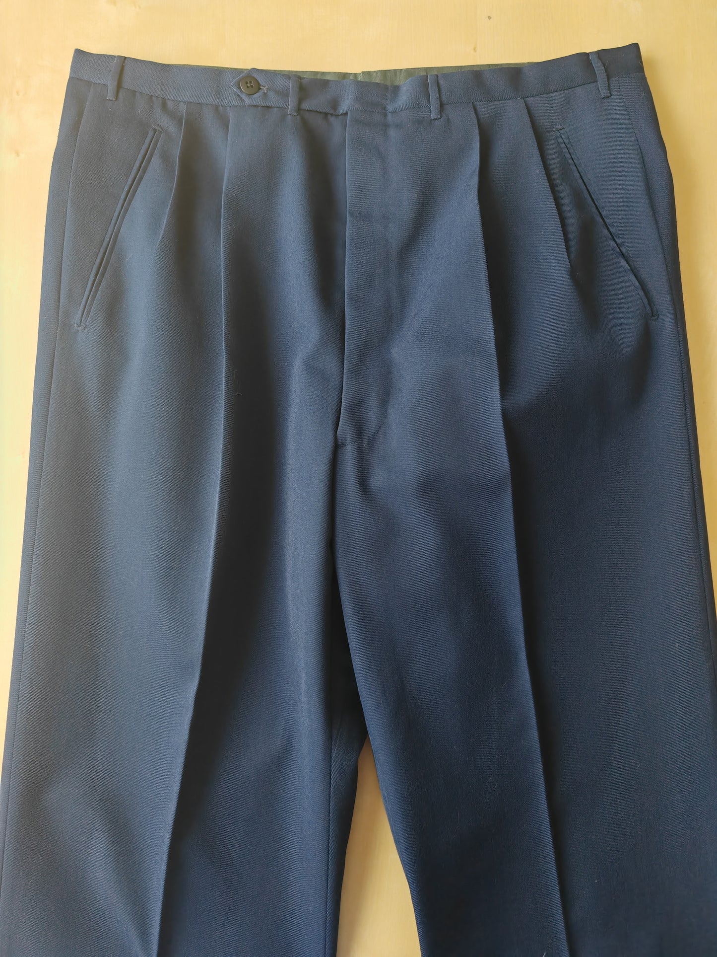 Completo sartoriale anni '60 twill di lana blu - tg. 50