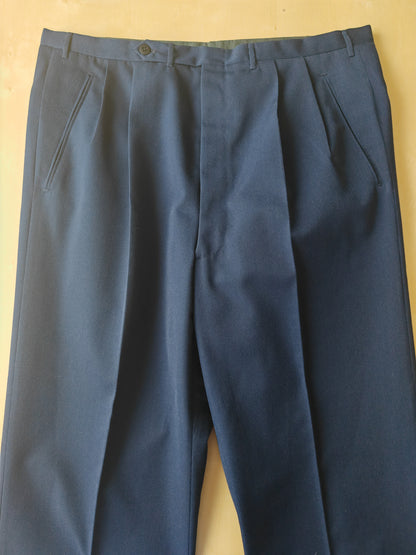 Completo sartoriale anni '60 twill di lana blu - tg. 50