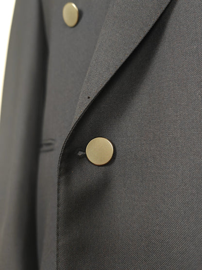 Blazer navy doppiopetto in twill pettinato - tg. 48