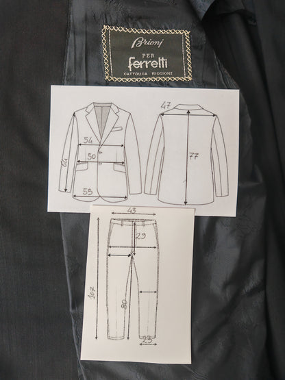 Completo Brioni estivo blu in fresco lana - tg. 50