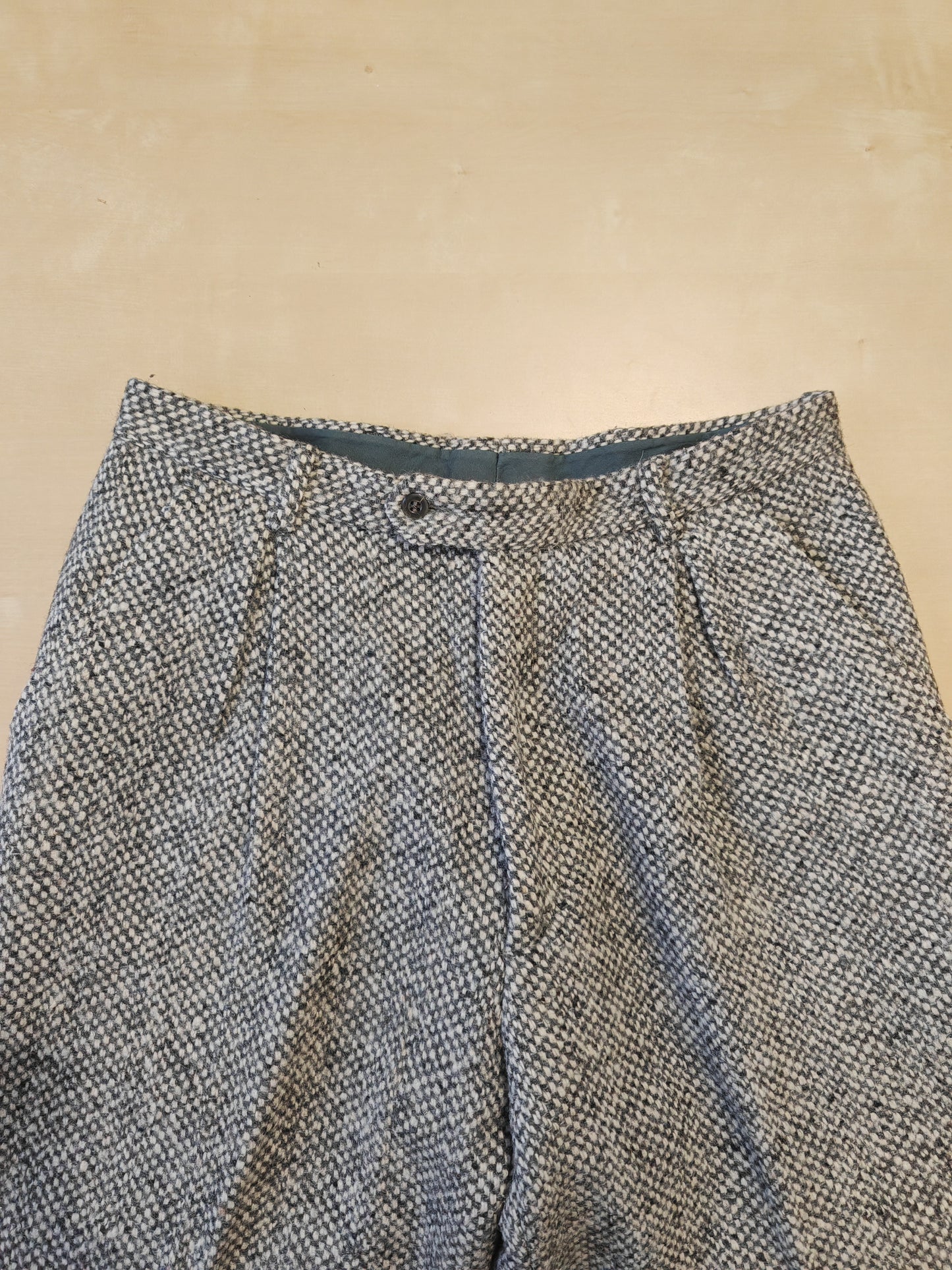 Pantaloni sartoriali in lana bouclé sale pepe - tg. 48/50