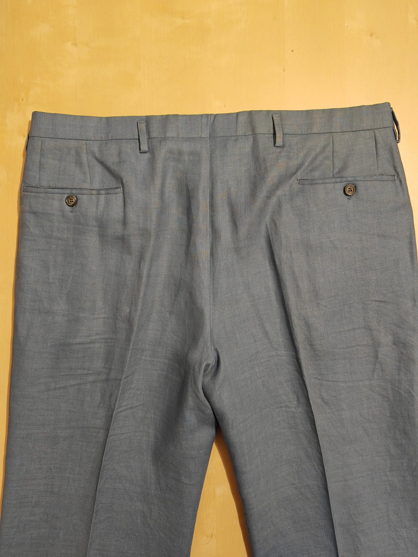 Pantalone in puro lino blu avio - tg. 54