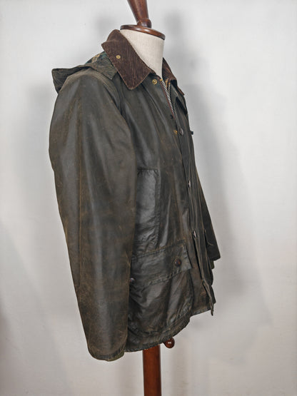 Barbour Bedale primi anni 2000 verde, con cappuccio - C38/97 cm