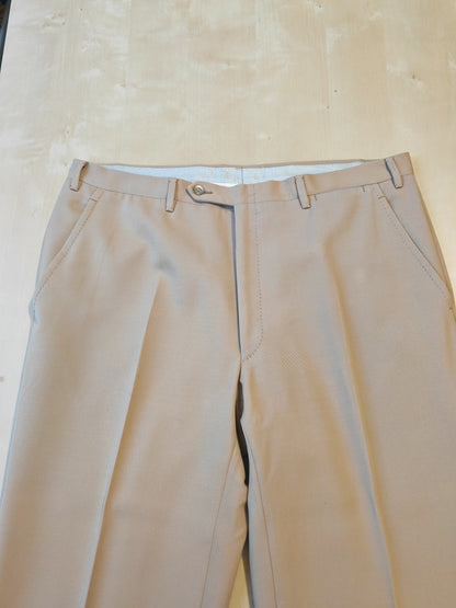 Completo anni '70 in twill di lana beige - tg. 50/52