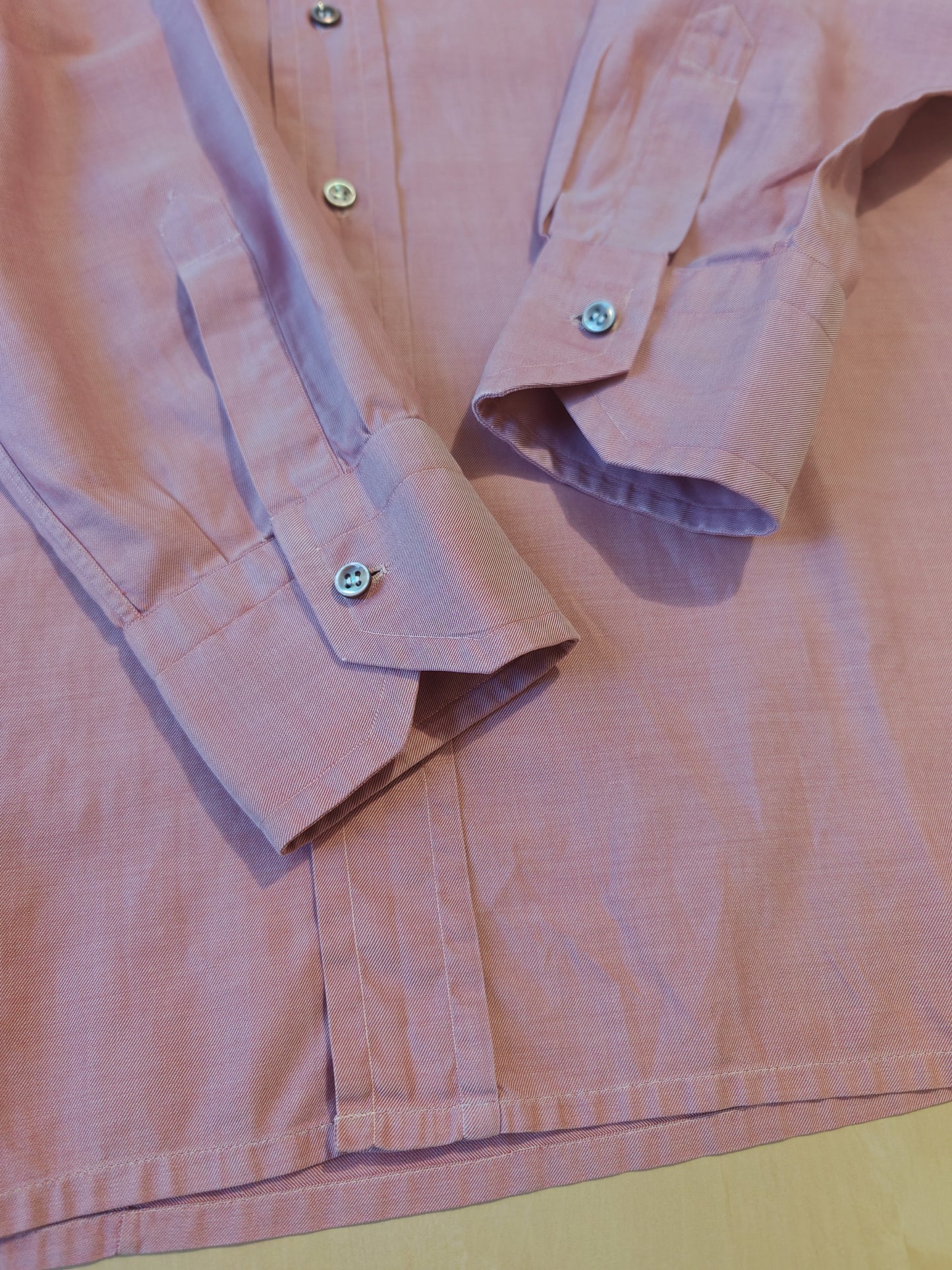 Camicia sartoriale in twill rosso/rosa cangiante - tg. S collo 39/40