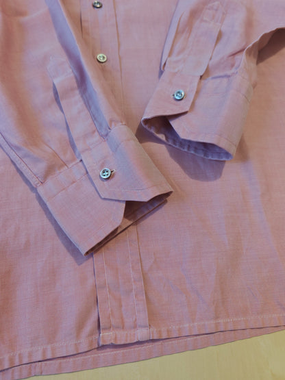 Camicia sartoriale in twill rosso/rosa cangiante - tg. S collo 39/40