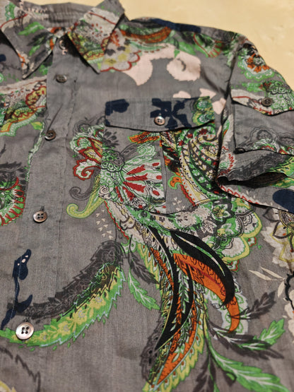 Camicia Dries Van Noten maniche corte floreale - M slim