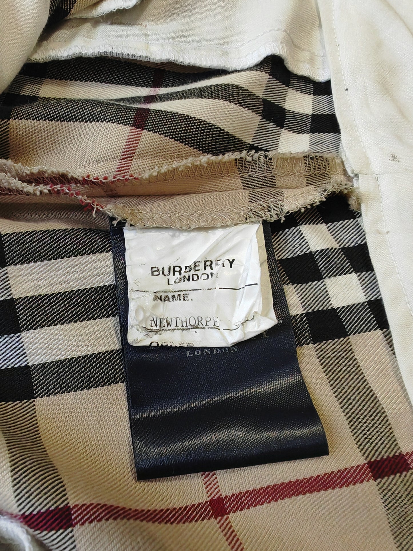 Pantaloni Burberry tartan check in cotone - tg. 46/48.