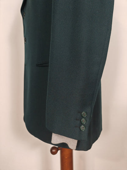 Giacca anni '70 in twill verde bottiglia - tg. 46/48