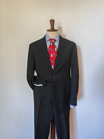 Tagliatore cool wool suit with micro-pinstripe - size 52