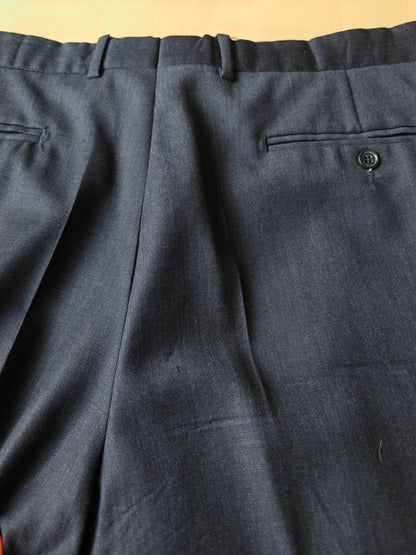 Pantalone anni '90 in fresco lana blu - tg. 50/52