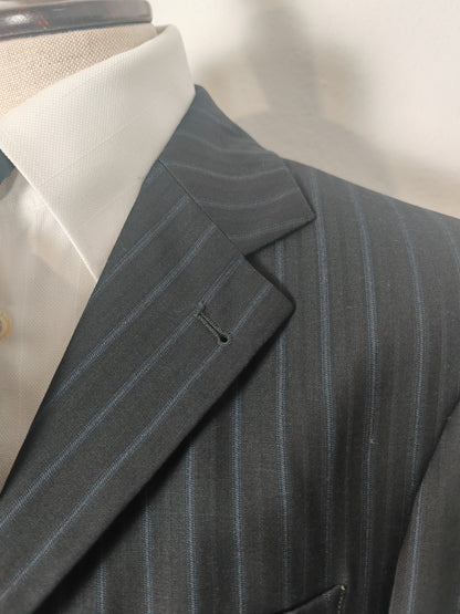 Completo anni '90 blu notte gessato - tg. 50