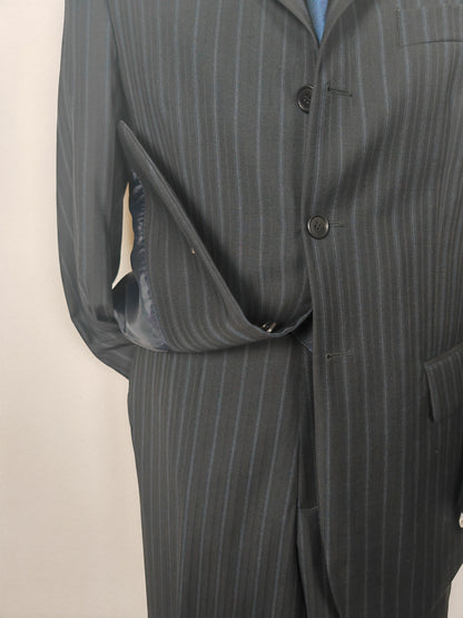 Completo anni '90 blu notte gessato - tg. 50